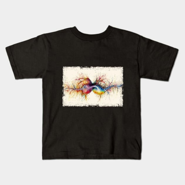 Abstract Human nerve cell Kids T-Shirt by erzebeth